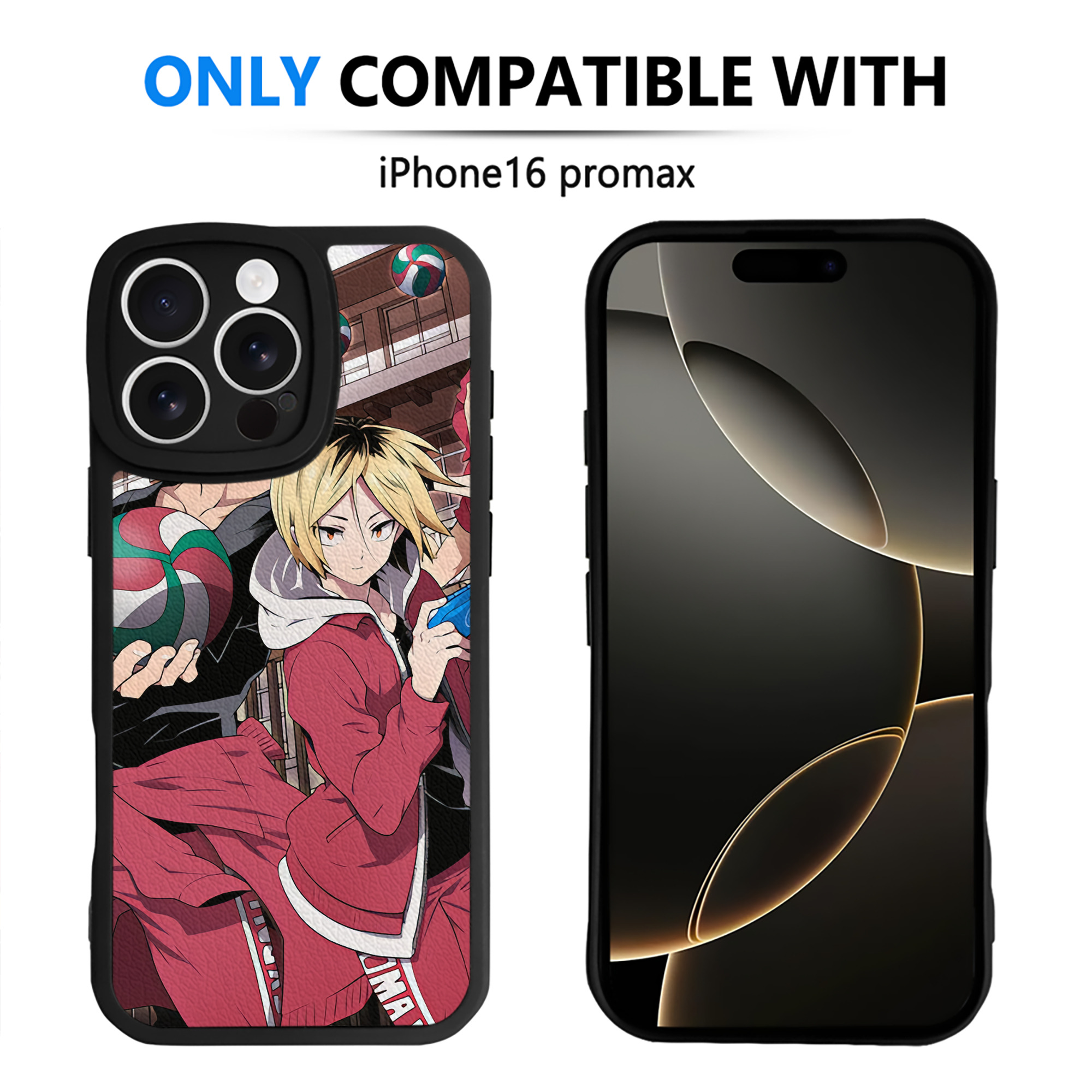 （画像用） ハイキュー!! Haikyu!! 【iPhone 16シリーズ対応】シリコンスマホケース（レザー調） 材質：シリコン
